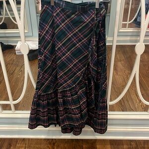 J Crew Tartan plaid wrap skirt 4